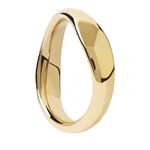 PDPAOLA Jemný pozlátený prsteň zo striebra PIROUETTE Gold AN01-462 50 mm