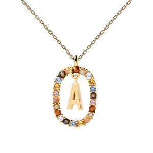 PDPAOLA Krásny pozlátený náhrdelník písmeno "A" LETTERS CO01-260-U (retiazka, prívesok)