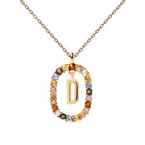PDPAOLA Krásny pozlátený náhrdelník písmeno "D" LETTERS CO01-263-U (retiazka, prívesok)
