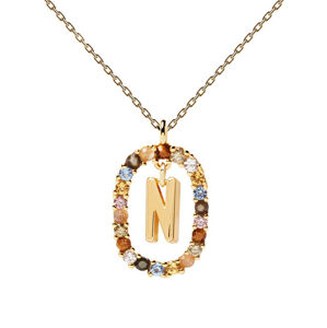 PDPAOLA Krásny pozlátený náhrdelník písmeno "N" LETTERS CO01-273-U (retiazka, prívesok)