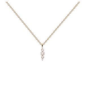 PDPAOLA Nežný pozlátený náhrdelník Gala Vanilla CO01-675-U (retiazka, prívesok)
