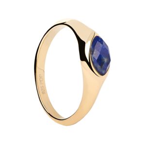 PDPAOLA Pozlátený prsteň Lapis Lazuli Nomad Vanilla AN01-A49 50 mm