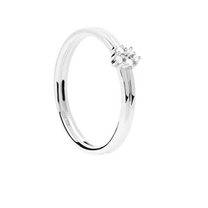 PDPAOLA Pôvabný strieborný prsteň so zirkónmi NOVA Silver AN02-615 56 mm