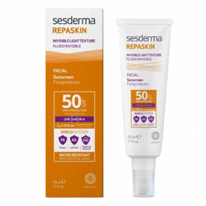 Sesderma Pleťový fluid neviditeľná fotoochrana SPF 50 Repaskin (Invisible Light Texture Facial Sunscreen) 50 ml