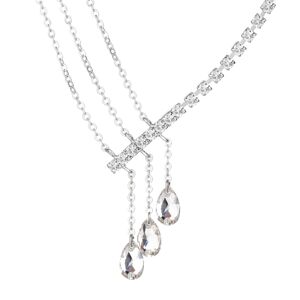 Preciosa Blyštivý štrasový náhrdelník Crystal Drop s českým krištáľom Preciosa 2318 00