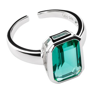 Preciosa Nádherný otvorený prsteň so zeleným zirkónom Preciosa Atlantis 5355 94 M (53 - 55 mm)