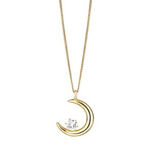 Preciosa Pozlátený náhrdelník Mesiac PURE 5381Y00 (retiazka, prívesok)