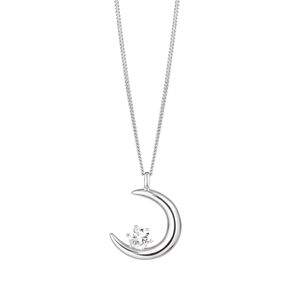 Preciosa Strieborný náhrdelník Mesiac PURE 5381 00 (retiazka, prívesok)