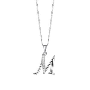 Preciosa Strieborný náhrdelník písmeno "M" 5380 00M (retiazka, prívesok)