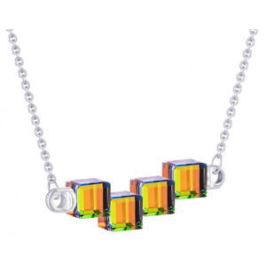 Preciosa Strieborný náhrdelník s kryštálmi Crystal Cubes 6062 41