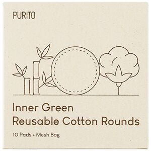 PURITO Bambusovo-bavlnené tampóny Inner Green (Reusable Cotton Rounds) 10 ks