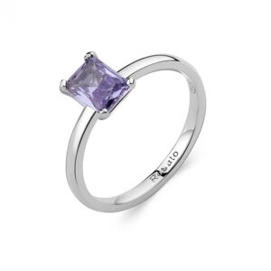 Rosato Minimalistický strieborný prsteň s fialovým zirkónom Allegra RZAL061 56 mm