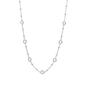 Rosato Módny strieborný náhrdelník s krúžkami na prívesky Storie RZC010