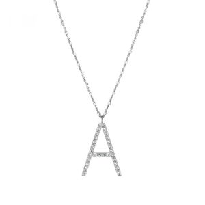 Rosato Strieborný náhrdelník s príveskom A Cubica RZCU01 (retiazka, prívesok)