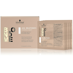 Schwarzkopf Professional Detox ikační vitamínová kúra pre matné blond vlasy BLONDME (Vitamin Shot) 5 x 5 g