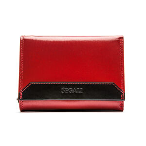 SEGALI Dámska kožená peňaženka 100 B red/black