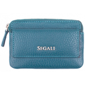 SEGALI Kožená mini peňaženka-kľúčenka 7483 A blue