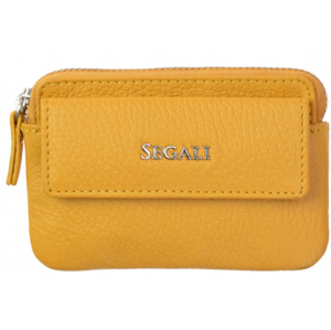 SEGALI Kožená mini peňaženka-kľúčenka 7483 A yellow