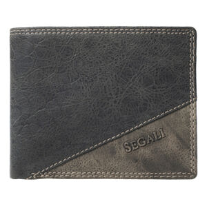 SEGALI Pánska kožená peňaženka 1301K lunar black