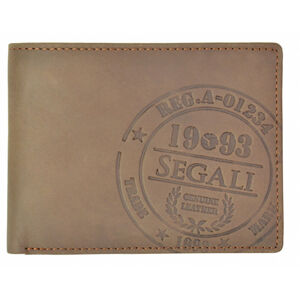 SEGALI Pánska kožená peňaženka 614826 A brown