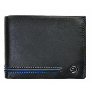 SEGALI Pánska kožená peňaženka 753 115 026 black/ blue