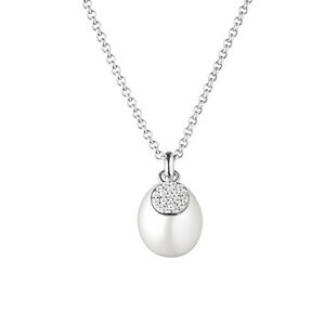 Silvego Elegantný strieborný náhrdelník s perlou Ilaria GRP20479PW (retiazka, prívesok)