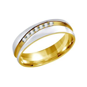 Silvego Snubný oceľový prsteň pre ženy Mariage RRC2050-Z 49 mm