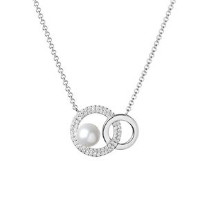 Silvego Strieborný náhrdelník s pravou sladkovodné perlou Nicole GRP20106PW