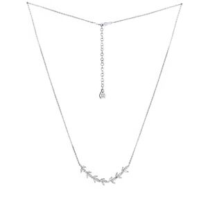 Silvego Strieborný náhrdelník Zoe s príveskom v tvare lístkov s Brilliance Zirconia MSS175N