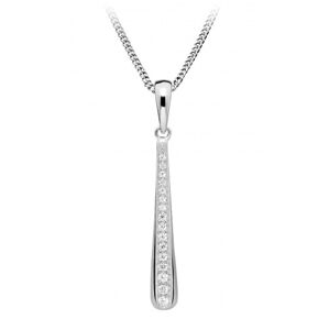 Silver Cat Nadčasový strieborný náhrdelník so zirkónmi SC499 (retiazka, prívesok)