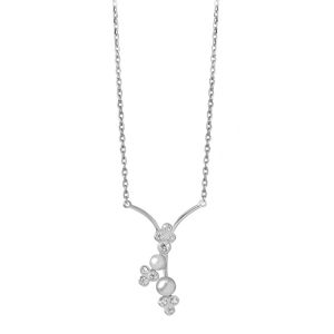 Silver Cat Očarujúce strieborný náhrdelník s perličkami SC313
