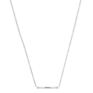 Silver Cat Minimalistický strieborný náhrdelník s kubickými zirkónmi SC510