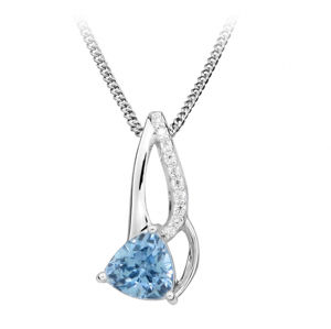 Silver Cat Štýlový náhrdelník s modrým spinely a zirkónmi SC424