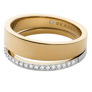 Skagen Nadčasový bicolor prsteň z ocele Elin SKJ1451998 53 mm