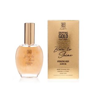 SOSU by Suzanne Jackson Hydratačný olej na telo s trblietkami Zlatý Dripping Gold Born to Shine ( Hydrating Body Glow Oil) 50 ml