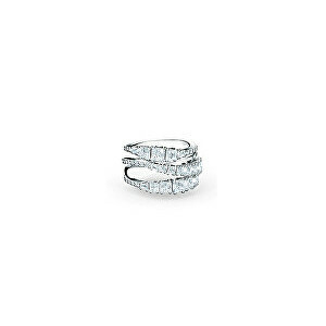 Swarovski Trblietavý trojradový prsteň Twist 584656 52 mm