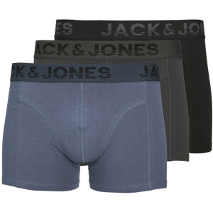 Jack&Jones 3 PACK - pánske boxerky JACSHADE 12250607 Black S