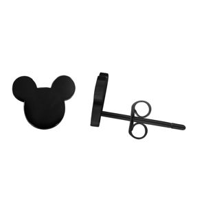 Troli Dizajnové čierne náušnice Mickey Mouse