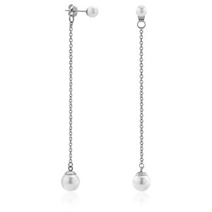 Troli Elegantné dlhé náušnice s perlami