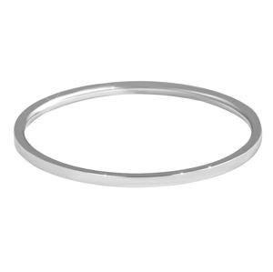 Troli Elegantný minimalistický prsteň z ocele Silver 57 mm