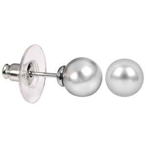 Levien Moderné perličkové náušnice Pearl Light Grey