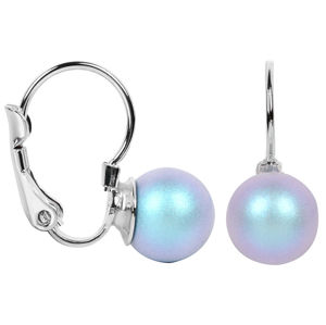 Levien Pôvabné perlové náušnice Pearl Iridescent Light Blue