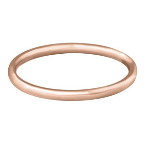 Troli Pozlátený minimalistický prsteň z ocele Rose Gold 54 mm