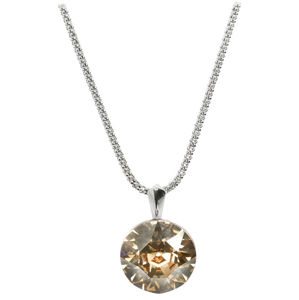 Levien Strieborný náhrdelník Dentelle Crystal Golden Shadow