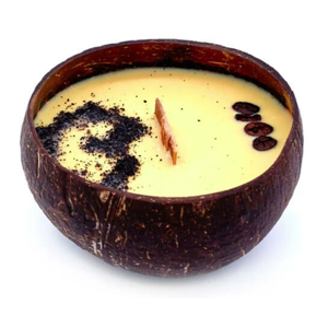 Tropikalia Sviečka v kokose - vôňa Coffee Mocha