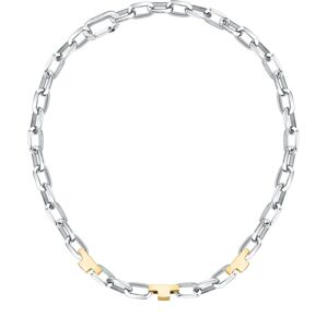 Trussardi Masívny oceľový bicolor náhrdelník T-Logo TJAXC01
