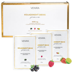 Venira Kolagénový nápoj pre vlasy, nechty a pleť s príchuťou (jahoda-limetka, čierne ríbezle, malina) 30 sáčkov