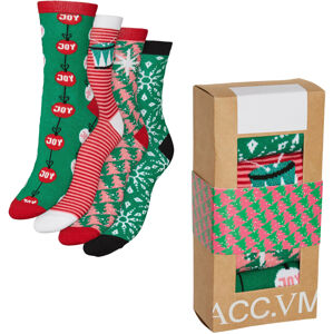 Vero Moda 4 PACK - dámske ponožky VMELF 10274034 Jelly Bean Box 1 36-41