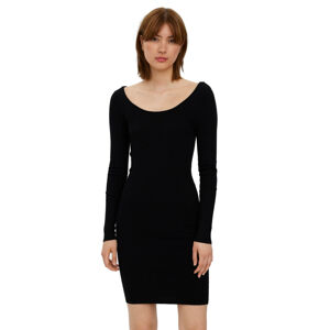 Vero Moda Dámske šaty VMGLORY Slim Fit 10268007 Black L
