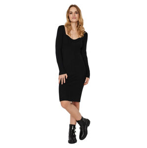 Vero Moda Dámske šaty VMWILLOW Slim Fit 10250951 Black M